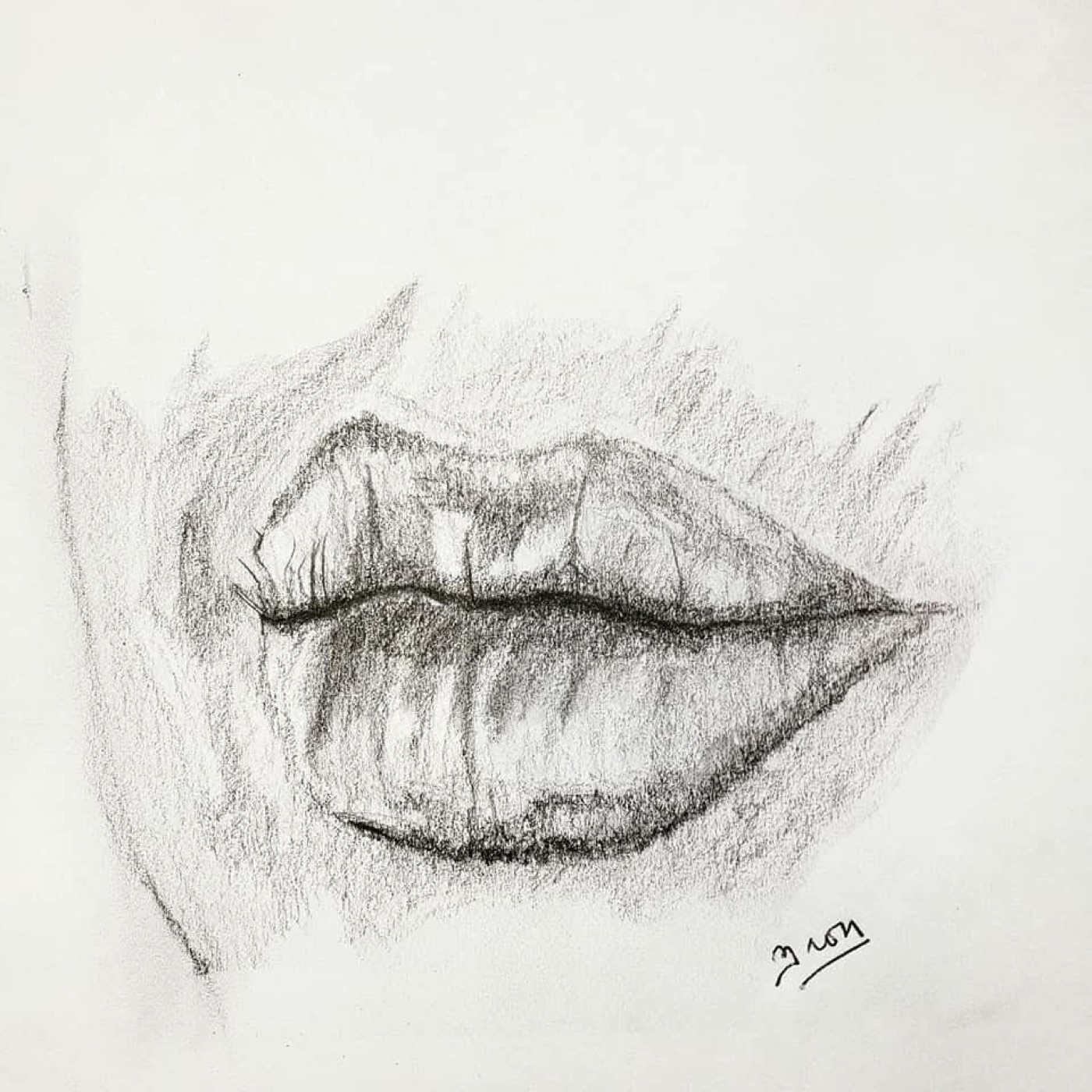 Lips drawing