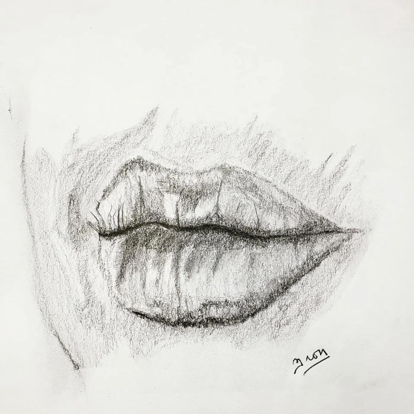 Lips drawing